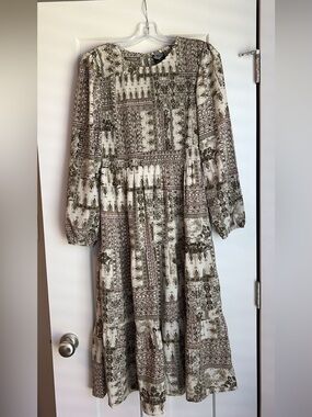 Boho Long Sleeve Tiered Dress